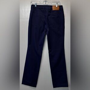 Escada Pants Chino Navy Blue Cotton Blend Straight Leg Women's Sz 36 (US S)